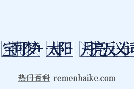 宝可梦+太阳·月亮反义词是什么意思的图片